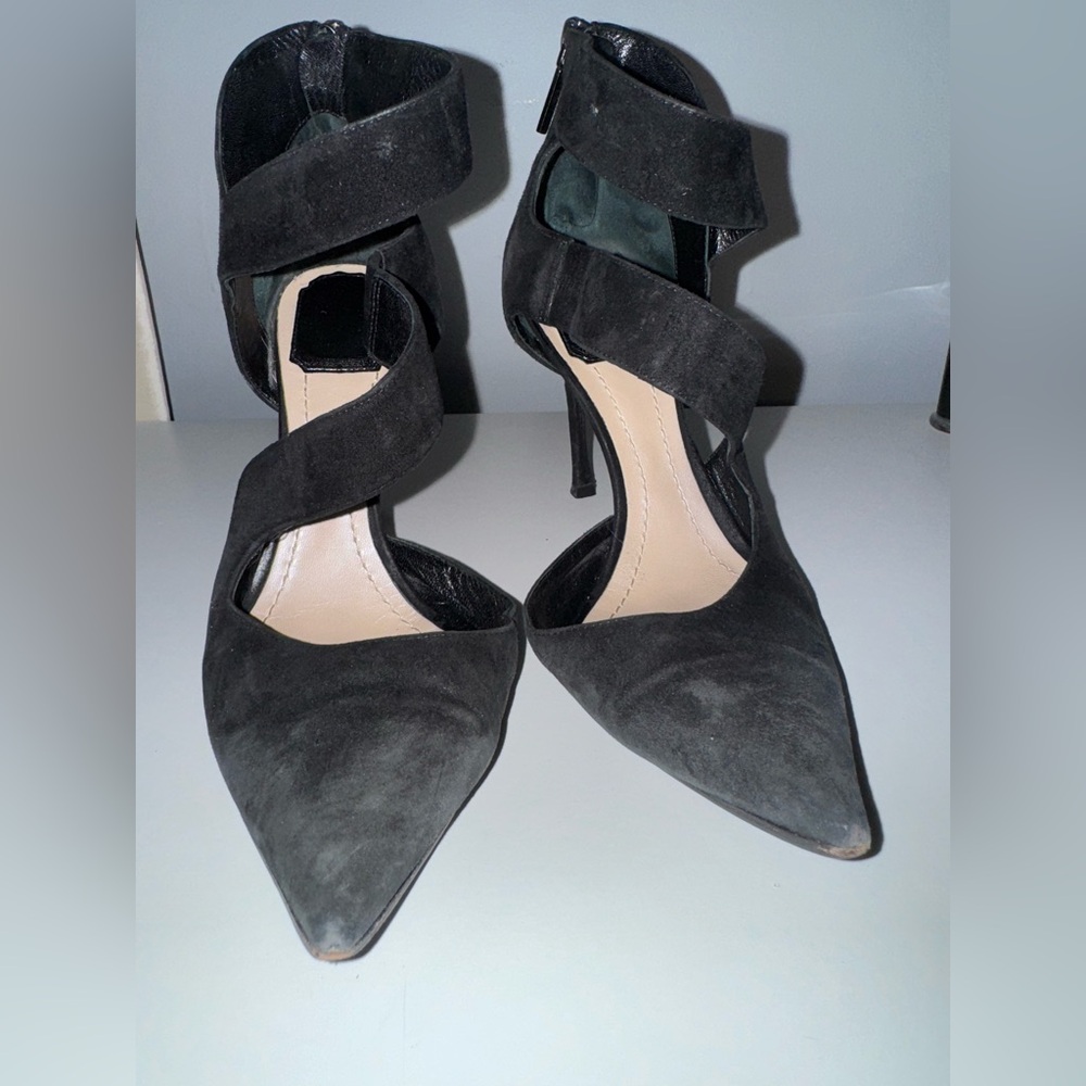 Christian Dior Suede Strappy Black Women's Heels